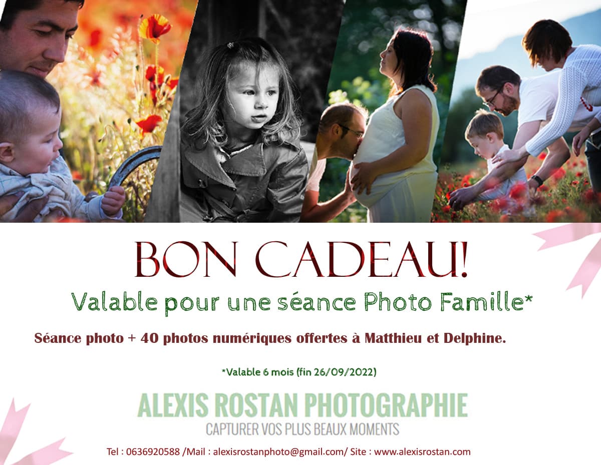 Bon cadeau séance photo